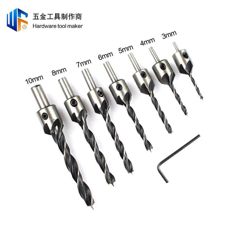 Mata Bor Countersink Kayu HSS Teratur untuk Beveling