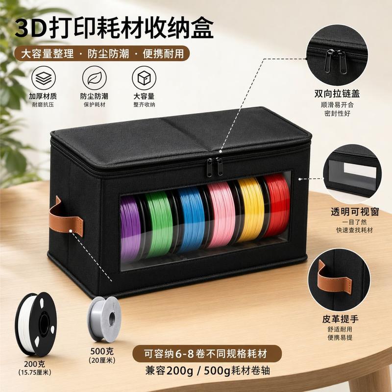 Kotak Penyimpanan Filamen Printer 3D Lipat Transparan