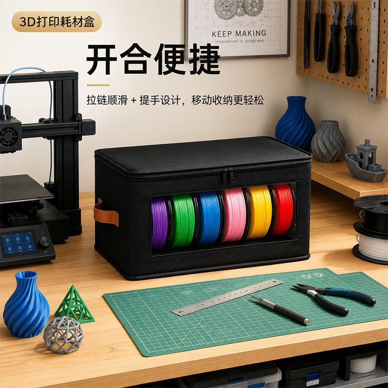 Kotak Penyimpanan Filamen Printer 3D Lipat Kedap Udara (6 Spool)