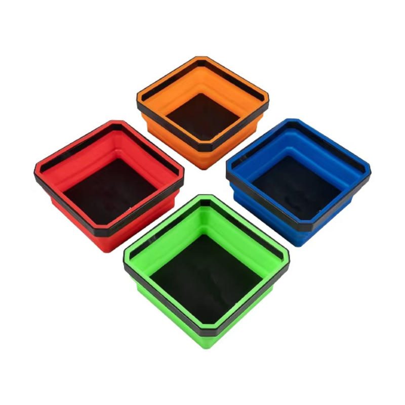 Baki Alat Magnetik Silikon Lipat Kotak Perkakas Persegi