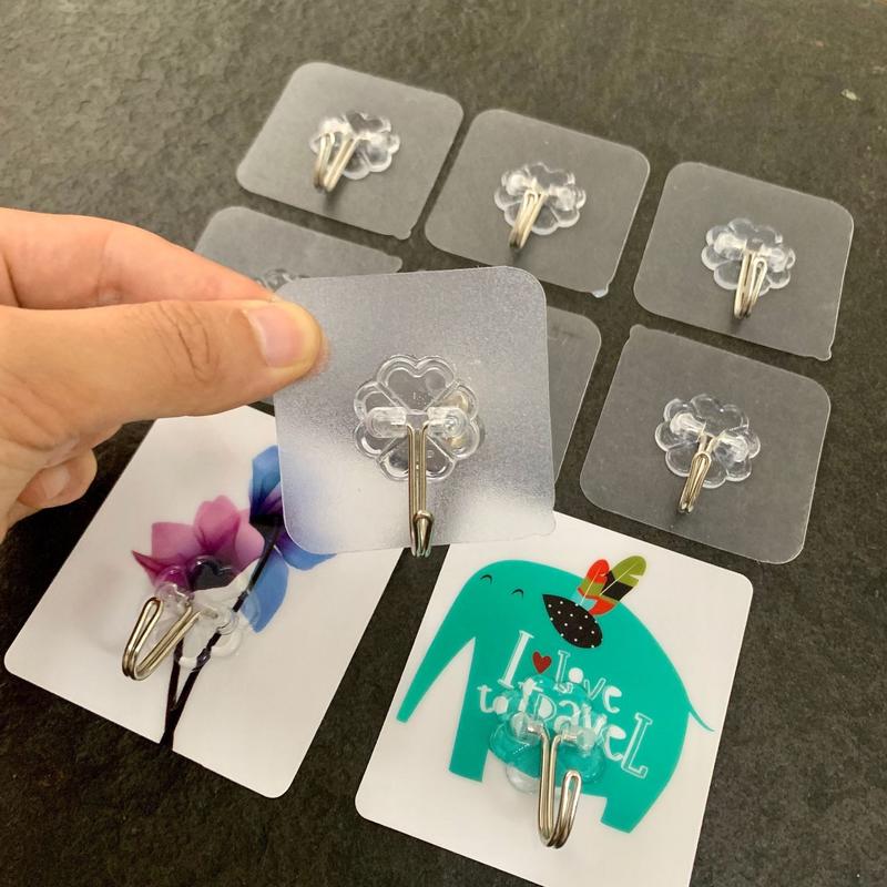 Gantungan Tempel Dinding Transparan Tahan Air Kuat