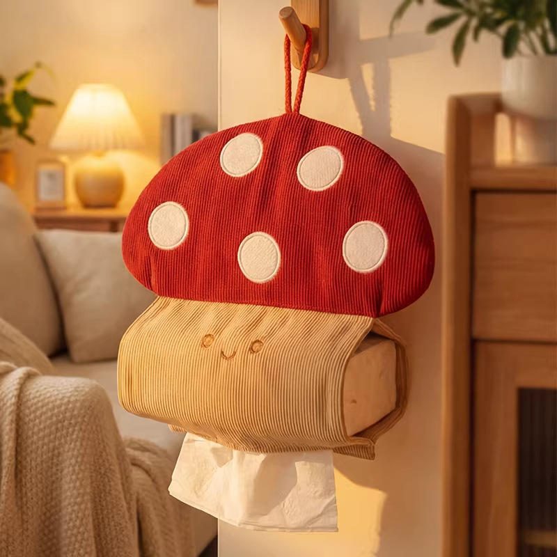 Tas Tisu Kain Gantung Motif Jamur Dinding Aesthetic