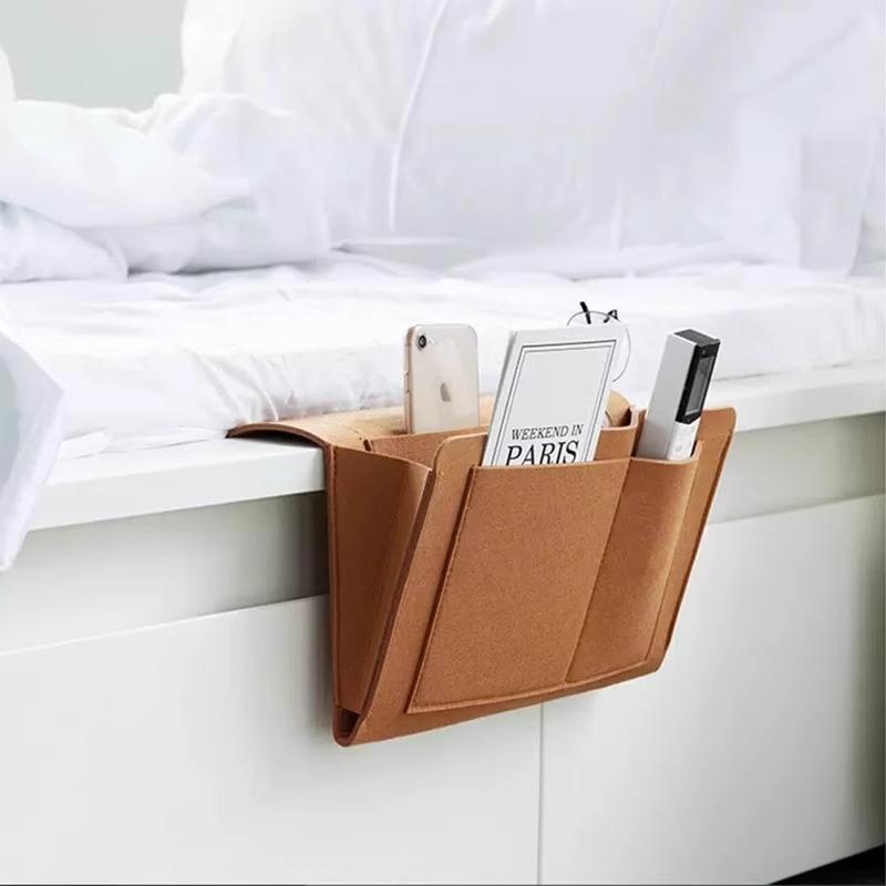 Kantong Penyimpanan Samping Tempat Tidur Bahan Felt