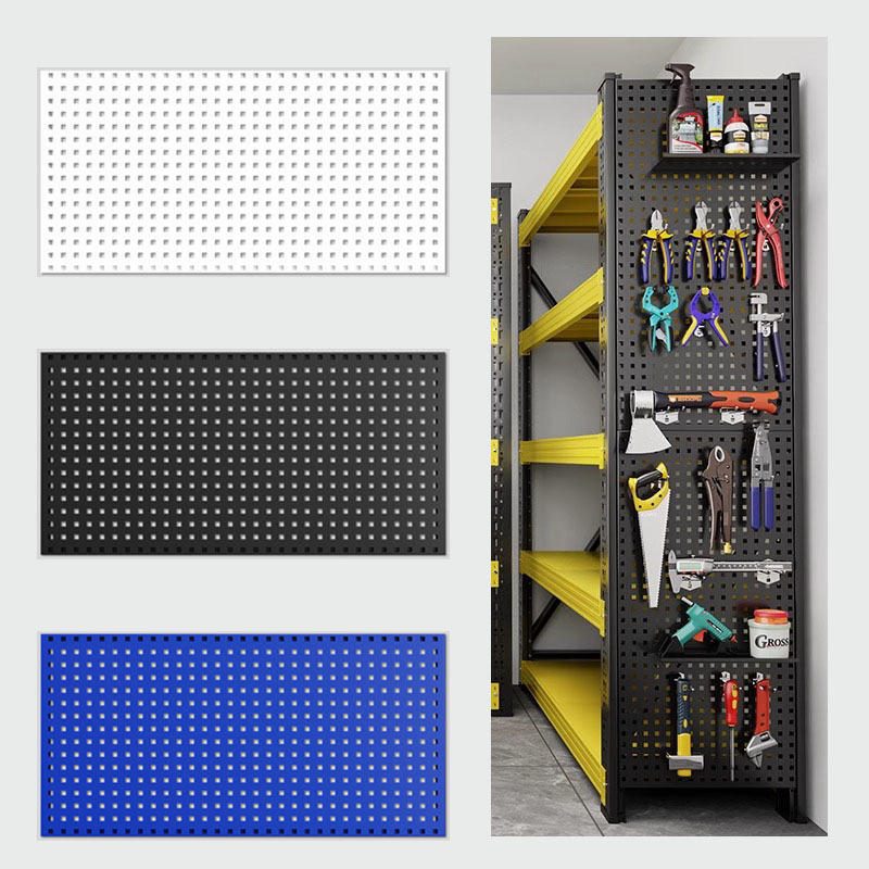 Papan Dinding Pegboard Logam Rak Organizer Perkakas