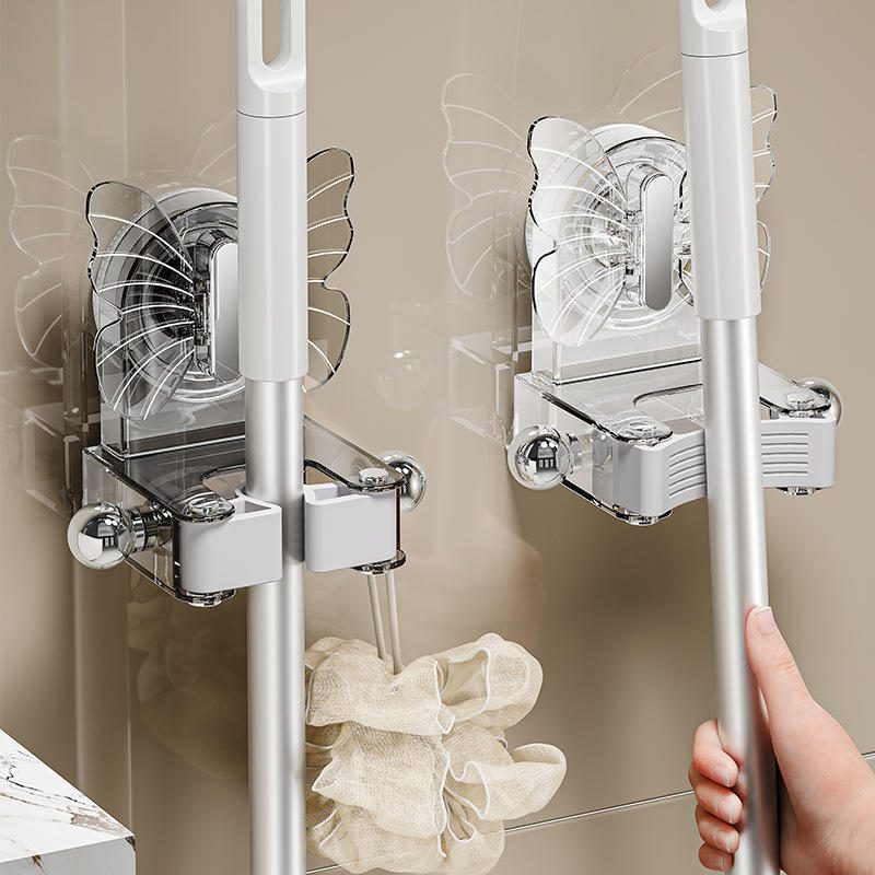 Gantungan Sapu Mop Tempel Suction Cup Butterfly