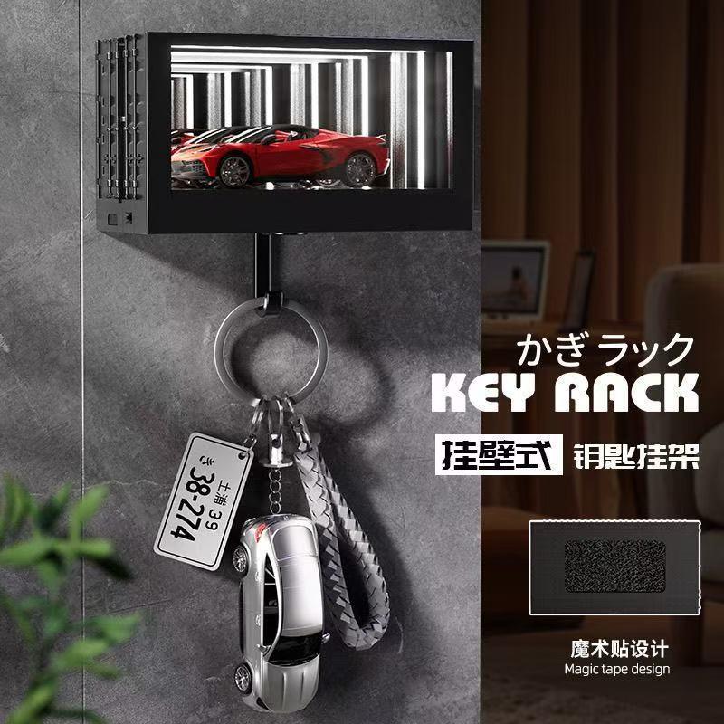 Gantungan Kunci Dinding Lampu LED Desain Kontainer Mobil