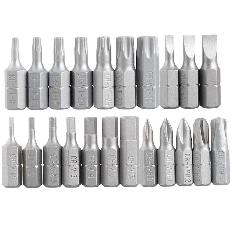 Mata Obeng Pendek 1/4 Hex Baja Paduan Bor Listrik 25mm
