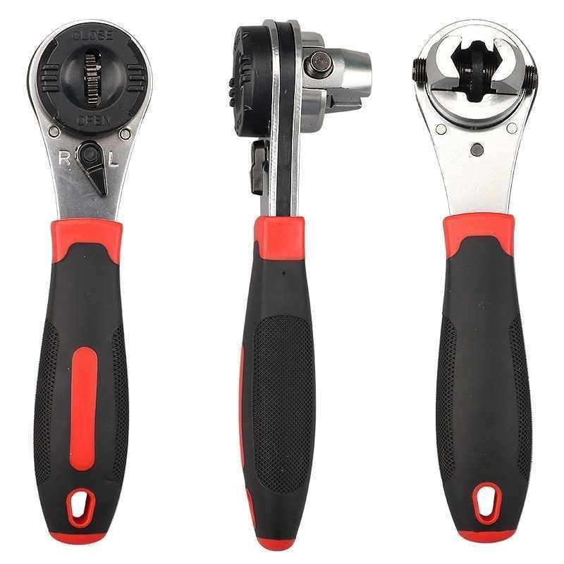 Kunci pas ratchet universal yang dapat disesuaikan 6-22mm