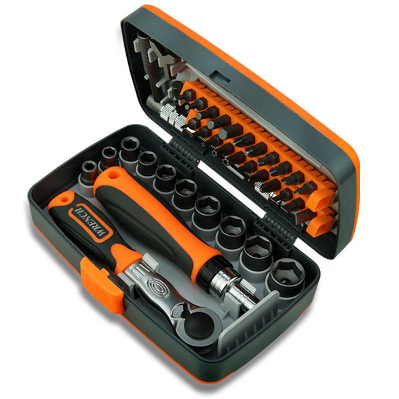 Set Obeng Ratchet 38 in 1 Kotak Perkakas Rumah